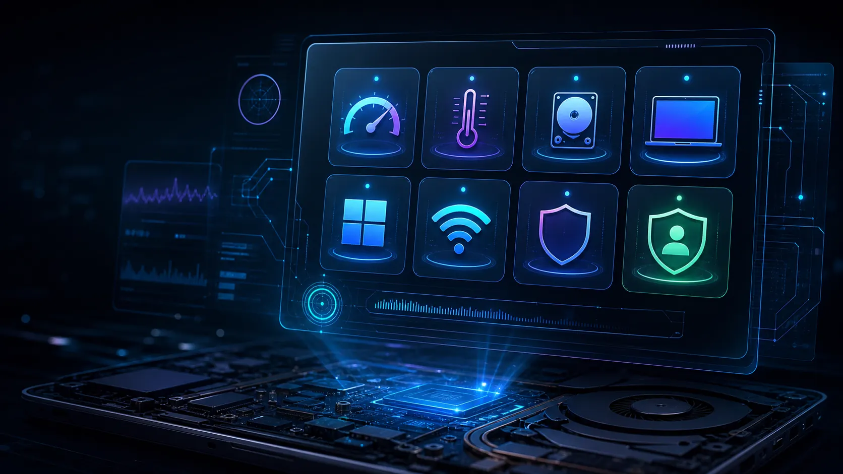 AI diagnostics console for laptop repair